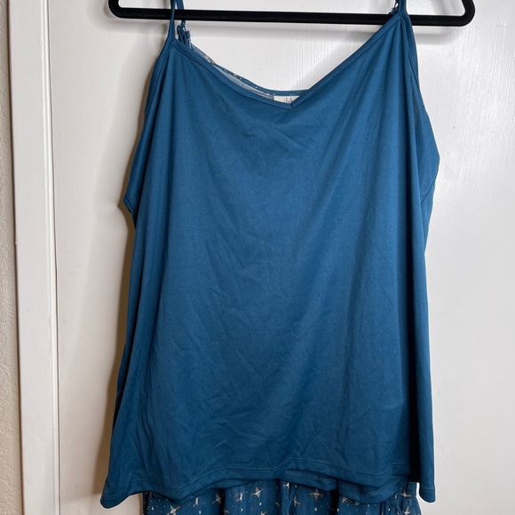 Style & Co Plus Size Ruffle-Front Mesh Top Green - Picture 6 of 6